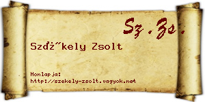 Székely Zsolt névjegykártya
